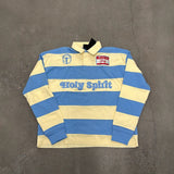 Retro Striped T-shirt With Letter Embroidery Top