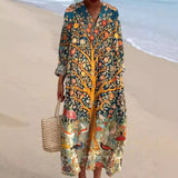 Long Sleeve Shirt Dress Women's Casual Floral