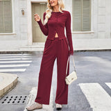 Women's Coat And Trousers Two-piece Set