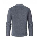 Mens Cardigan With Fleece Lining Thickened Outerwear