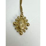 Chanel Crystal CC Necklace Gold Pearly Fashion Jewelry