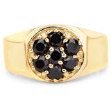 0.91 Carat Genuine Black Diamond .925 Sterling Silver Ring