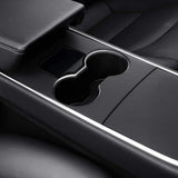 Acrylic Center Console Card Key Holder for Model 3/Y | Gloss Black | Anti-Slip