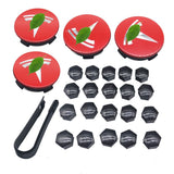 Wheel Center Cap Kit with Puller for Model 3/Y/S/X | 4 Hub Caps + 20 Lug Nut Covers