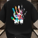 Color-Block Fashion 3D-Printed Summer Mens T-Shirt