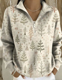 Womens Half Zip Pullover Hoodie Top