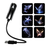 Portable USB Starry Sky Projection Night Light With Interchangeable Slides