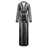 New Men's Japanese-style Polka Dot Lace Bathrobe
