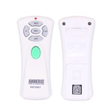 Anderic Substitute for Hampton Bay UC7080T CHQ7080T Ceiling Fan Remote Control [RR7080T]