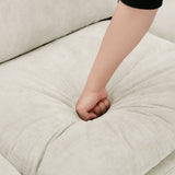 Cozy Upholstered 3-Seater Sofa with Plush Double Cushion and Ergonomic Design