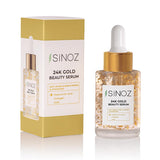 Sinoz 24K Gold Facial Serum: Anti-Aging, Collagen & Hyaluronic Acid Serum for Radiant, Firm, and Hydrated Skin - All Skin Types