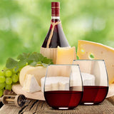 Chef's Star Stemless Wine Glasses Set of 6-17 Oz and Set of 6-21 Oz