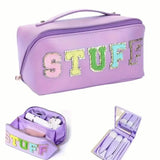 Chenille Letter Patches Cosmetic Bag