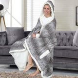 Chic Home Sherpa-Lined Hoodie Robe