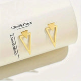 Chic Minimalist Triangle Design Earrings