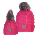 Chic Mom and Me Pom Beanies