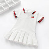 Children Dress Spring Summer Turn-Down Collar