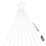 Christmas Hanging Waterfall String Light with Topper Star