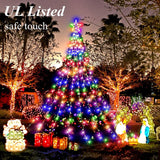 Christmas String Lights with 317 LED Star Hanging Twinkle Fairy Curtain Lights
