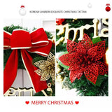 Christmas Xmas Wreath Home Door Wall Ornament Garland Bowknot Party Decoration