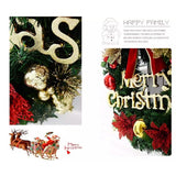 Christmas Xmas Wreath Home Door Wall Ornament Garland Bowknot Party Decoration
