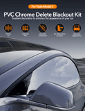 Chrome Delete Kit for Model 3 (2017-2023) | Matte Black Window Trim | PVC