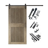 Vertical Slat Barn Door Kit | Black Hardware