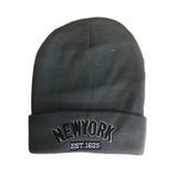 Classic NY Winter Hat Beanies with Thick Fur