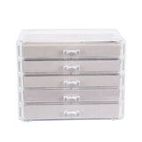 Clear Acrylic Jewelry Box Organizer with 5 Stackable Drawers