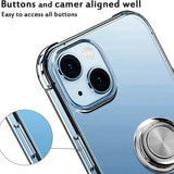 Clear Phone Case iPhone 14 Transparent Anti-Scratch with Ring Kickstand