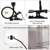 Clip On Reading Light USB Desk Clamp Lamp Flexible Gooseneck