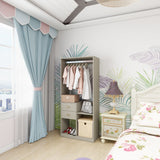 Closet Organizer System, Closet System with Drawers, Clothes Organizer with Closet Shelves Wall Mounted, Grey Wardrobe Closet with Clothing Racks for Hanging Clothes(32"W x 16"D x 71"H)