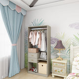 Closet Organizer System, Closet System with Drawers, Clothes Organizer with Closet Shelves Wall Mounted, Grey Wardrobe Closet with Clothing Racks for Hanging Clothes(32"W x 16"D x 71"H)