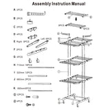 Clothes Drying Rack Rolling Collapsible Laundry Dryer Hanger Stand Rail