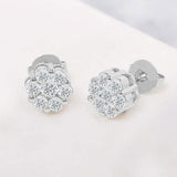 Cluster Flower Stud Earrings