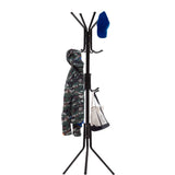 Coat & Hat Metal Rack Hanger Organizer Hooks with Stand