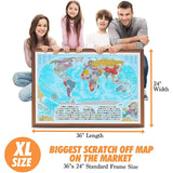 Coin Scratch Travel World Map and All Country Flags