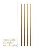 Colourful Reusable Stainless Steel Straws Food grade stainless steel material, safe and reliable