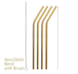 Colourful Reusable Stainless Steel Straws Food grade stainless steel material, safe and reliable