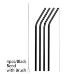 Colourful Reusable Stainless Steel Straws Food grade stainless steel material, safe and reliable