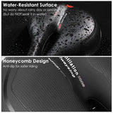 Comfortable Bike Seat Water Resistant MTB Bicycle Padded Saddle