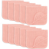 Comfy Cubs Muslin Burp Cloths 20" x 10", Pack of 10 - Large, 6-Layer, Ultra Absorbent 100% Cotton for Baby Drool and Messes - Soft, Safe & Gentle Baby Burp Cloths for Boys & Girls - Multi
