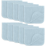Comfy Cubs Muslin Burp Cloths 20" x 10", Pack of 10 - Large, 6-Layer, Ultra Absorbent 100% Cotton for Baby Drool and Messes - Soft, Safe & Gentle Baby Burp Cloths for Boys & Girls - Multi