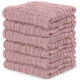 Comfy Cubs Muslin Burp Cloths 20" x 10", Pack of 10 - Large, 6-Layer, Ultra Absorbent 100% Cotton for Baby Drool and Messes - Soft, Safe & Gentle Baby Burp Cloths for Boys & Girls - Multi