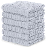 Comfy Cubs Muslin Burp Cloths 20" x 10", Pack of 10 - Large, 6-Layer, Ultra Absorbent 100% Cotton for Baby Drool and Messes - Soft, Safe & Gentle Baby Burp Cloths for Boys & Girls - Multi