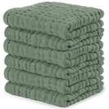 Comfy Cubs Muslin Burp Cloths 20" x 10", Pack of 10 - Large, 6-Layer, Ultra Absorbent 100% Cotton for Baby Drool and Messes - Soft, Safe & Gentle Baby Burp Cloths for Boys & Girls - Multi