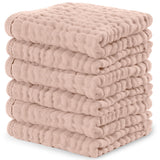 Comfy Cubs Muslin Burp Cloths 20" x 10", Pack of 10 - Large, 6-Layer, Ultra Absorbent 100% Cotton for Baby Drool and Messes - Soft, Safe & Gentle Baby Burp Cloths for Boys & Girls - Multi