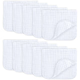 Comfy Cubs Muslin Burp Cloths 20" x 10", Pack of 10 - Large, 6-Layer, Ultra Absorbent 100% Cotton for Baby Drool and Messes - Soft, Safe & Gentle Baby Burp Cloths for Boys & Girls - Multi