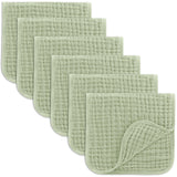 Comfy Cubs Muslin Burp Cloths 20" x 10", Pack of 10 - Large, 6-Layer, Ultra Absorbent 100% Cotton for Baby Drool and Messes - Soft, Safe & Gentle Baby Burp Cloths for Boys & Girls - Multi