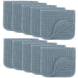 Comfy Cubs Muslin Burp Cloths 20" x 10", Pack of 10 - Large, 6-Layer, Ultra Absorbent 100% Cotton for Baby Drool and Messes - Soft, Safe & Gentle Baby Burp Cloths for Boys & Girls - Multi